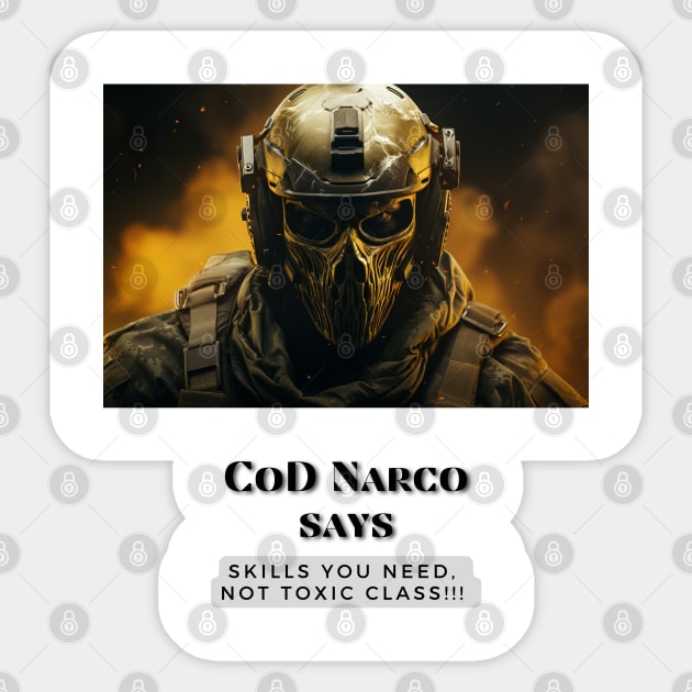 CoD Narco says Sticker by baseCompass